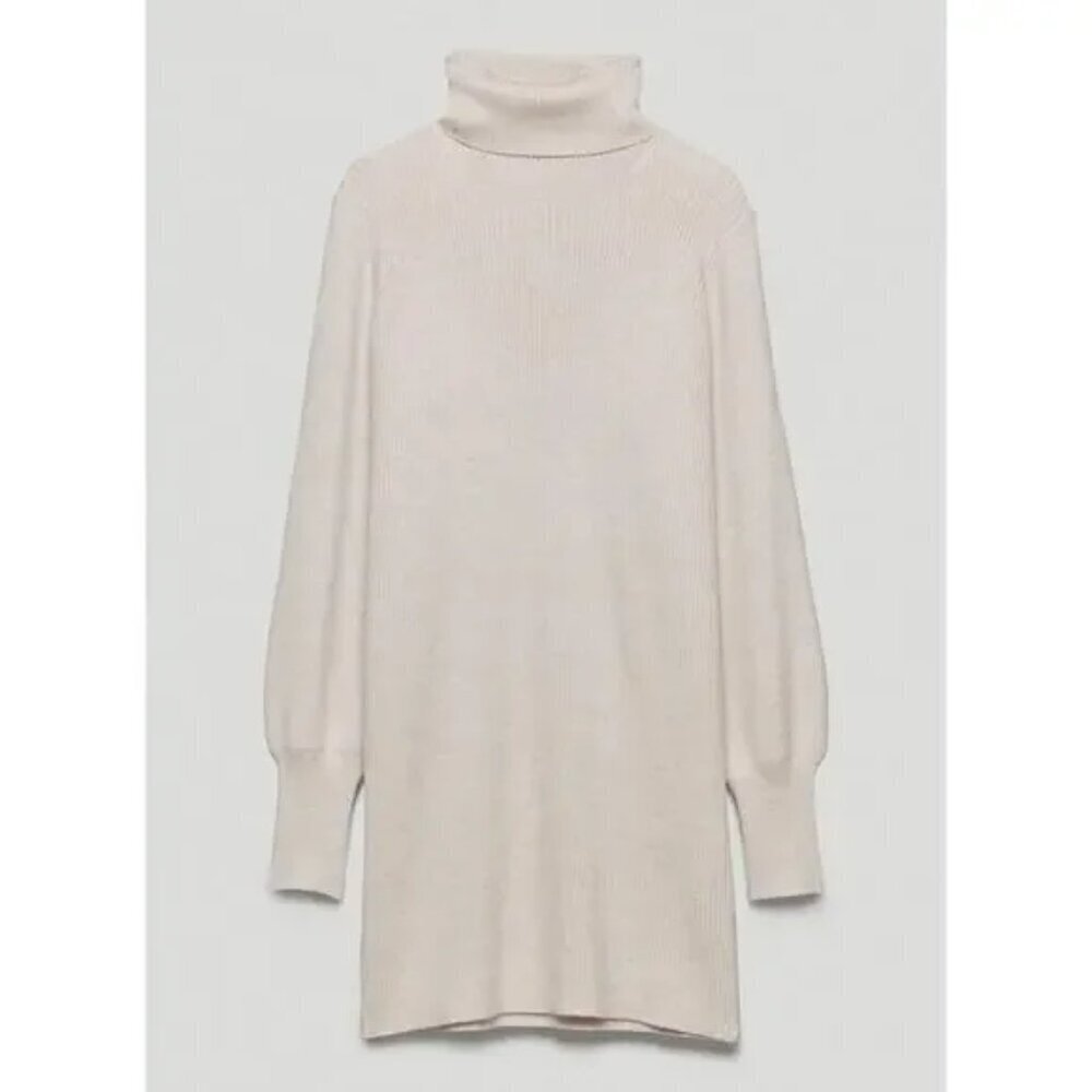 Aritzia Wilfred Rebecca Merino Wool Turtleneck Ribbed Sweater Dress Sz Medium